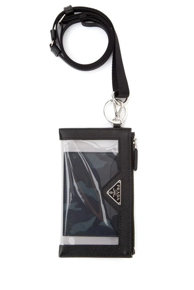 Prada Logo Strapped Cardholder In Multi