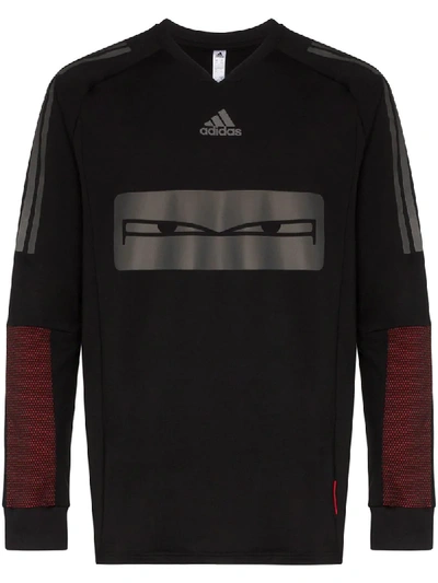Adidas Originals Adidas X Fb Eye Print Pre Warm-up Top In Black