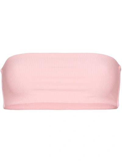 Juillet Pink Sari Bandeau Bikini Top