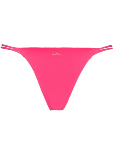 Juillet Zoe String Sides Bikini Bottoms In Pink
