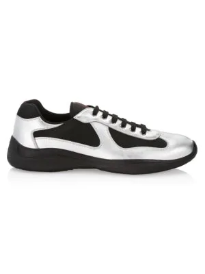 new america's cup leather and technical fabric sneakers