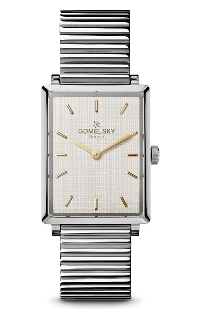 Gomelsky By Shinola The Shirley Fromer Bracelet Watch, 32mm X 25mm In Silver/ Brass