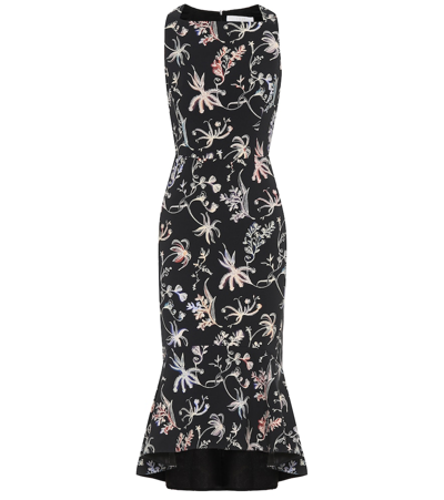 Peter Pilotto Floral Cady Dress In Black