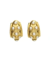 Ben-amun Thick Pearly Earrings In Gold