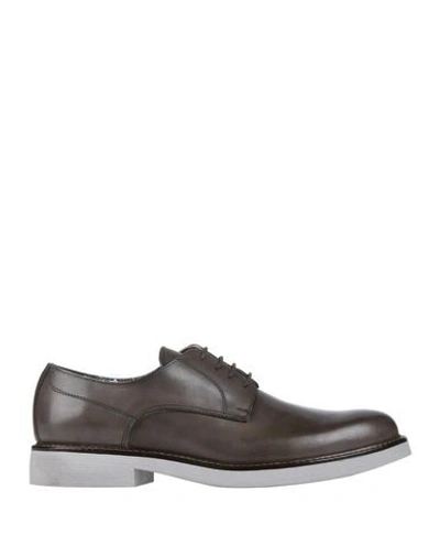 Pollini Lace-up Shoes In Lead