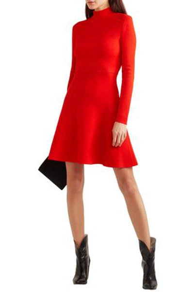 Givenchy Two-tone Crepe Mini Dress In Red