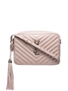 Saint Laurent Lou Quilted Crossbody Bag In Pink