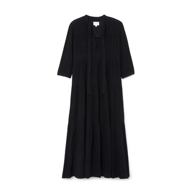 Honorine Long Giselle Dress In Black