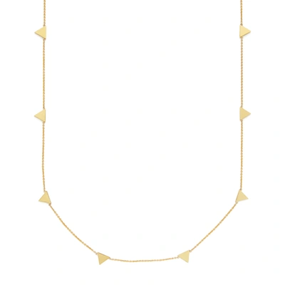Jennifer Meyer Triangle By The Inch Necklace In Yellow Gold,white Diamond