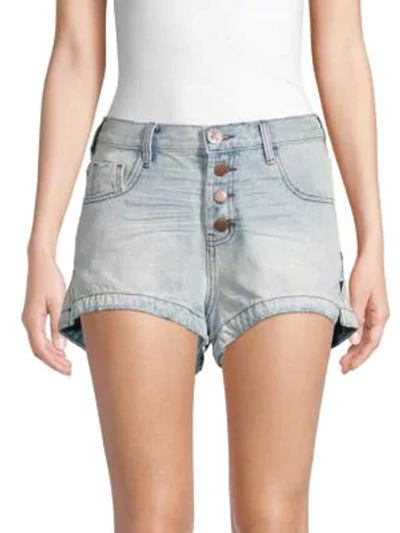 One Teaspoon Romeos Denim Shorts In Blue