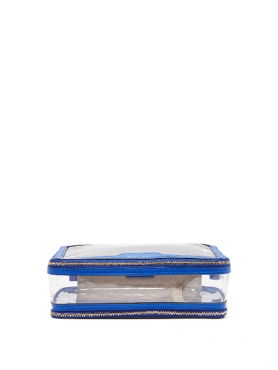 Anya Hindmarch In-flight Leather And Pvc Travel Bag In Blue