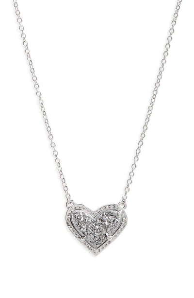 Kendra Scott Ari Heart Short Pendant Necklace, 15 In Gold/ Turquoise Magnesite