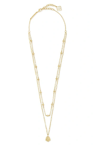 Kendra Scott Clove Multi Strand Necklace, 16-17 In Gold