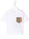 Burberry Boys' Icon Stripe Pocket Tee - Baby In White