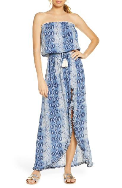 snake print maxi dress