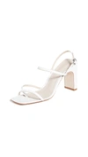 Schutz Women's Amaia Block-heel Strappy Sligback Sandals In White Leather