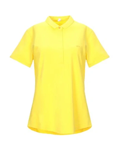 Sun 68 Polo Shirt In Yellow