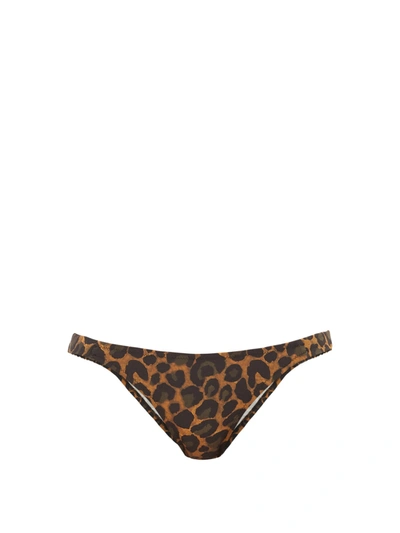 Fisch Corossol Leopard-print Bikini Briefs In Brown