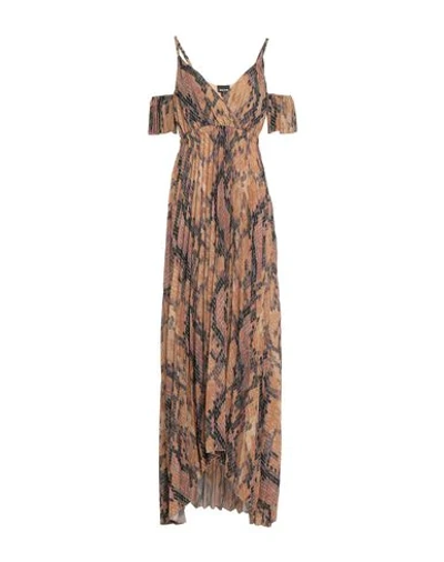 Just Cavalli Long Dresses In Brown