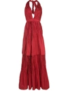 Alexis Tressa Fit-and-flare Gown In Red