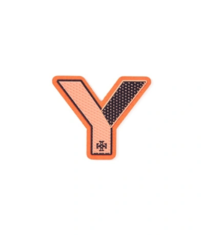 Tory Burch Initial Sticker In Y - Orange / Tory Navy