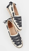 Tory Burch Logo Grosgrain Espadrilles In Cream/perfect Black