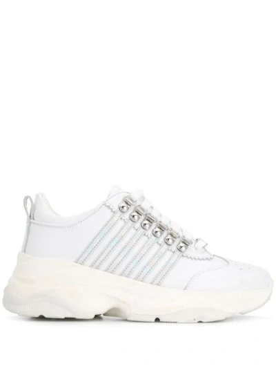 Dsquared2 Bumpy 251 Leather Trainers In White