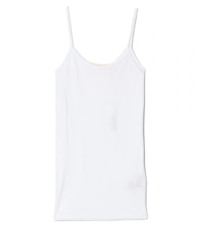 Plays Well With Others Micro Rib Spaghetti Tank In Toga Party In White