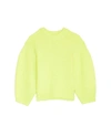 Tibi Cozette Alpaca Cropped Pullover In Lemon Yellow