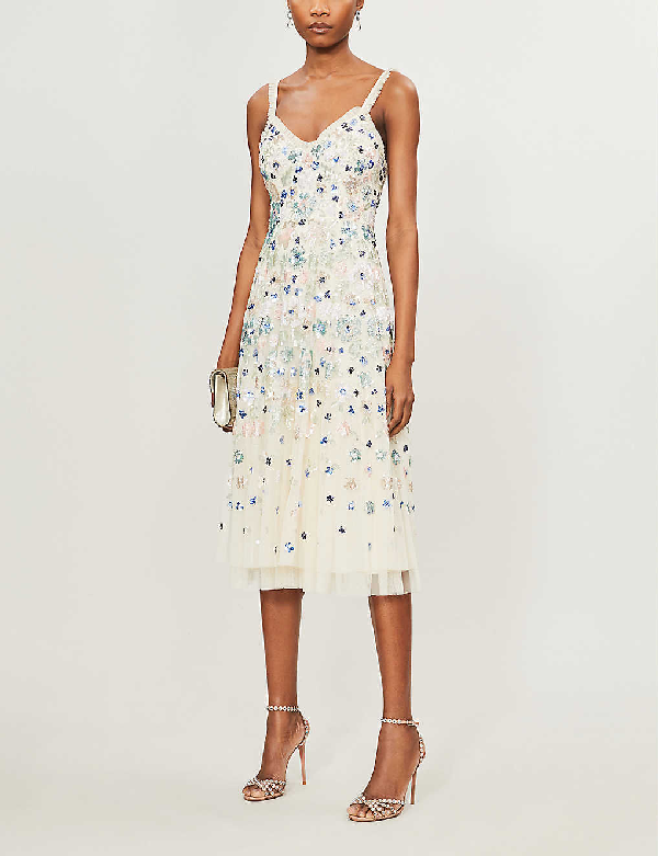needle and thread wildflower sequin gown