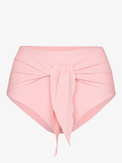 Juillet Brooke Tie-detail Bikini Bottoms In Pink