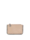 Stella Mccartney Falabella Zipped Wallet In Neutrals