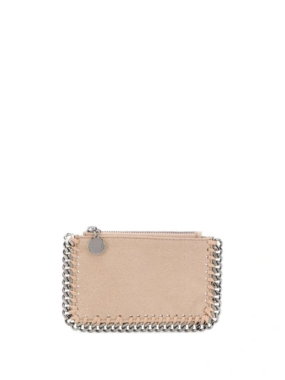 Stella Mccartney Falabella Zipped Wallet In Neutrals