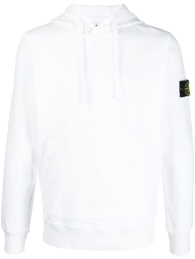 Stone Island Hooded Sweatshirt In White