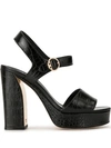 Tory Burch Martine Platform Sandals In Black