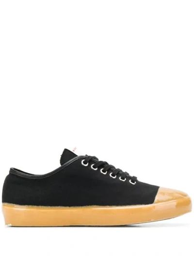 Marni Low-top Canvas Sneakers In Black