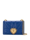 Dolce & Gabbana Medium Devotion Cross Body Bag In Blue