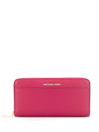 Michael Kors All-around Zip Wallet In Pink