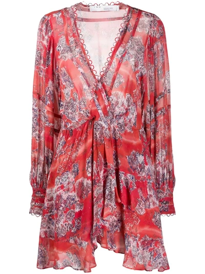 Iro Floral Print Dress In Red