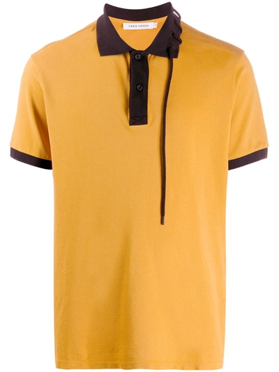 Craig Green Drawstring Detail Polo Shirt In Yellow
