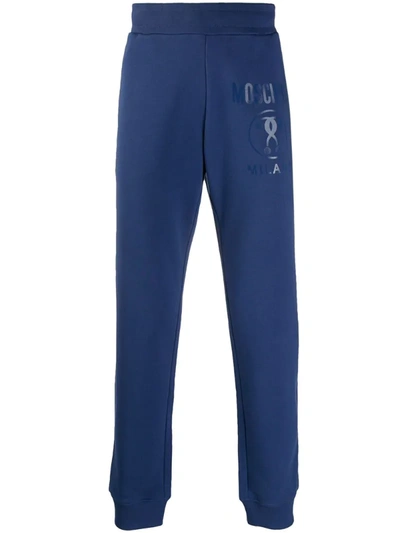 Moschino Double Question Mark Track Trousers In Blue