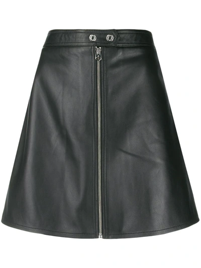 Calvin Klein A-line Mini Skirt In Black