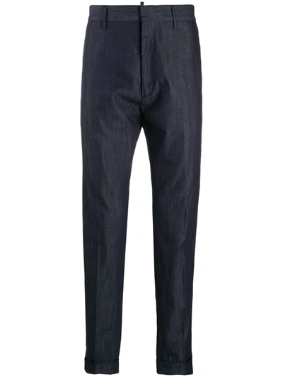 Dsquared2 Side Striped Trousers In Blue
