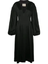 Khaite Farrely Open-collar Dress In Black