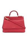 Dolce & Gabbana Sicily Tote Bag In Red