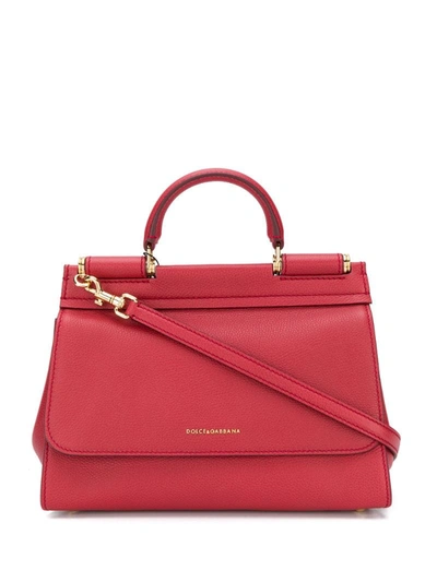 Dolce & Gabbana Sicily Tote Bag In Red