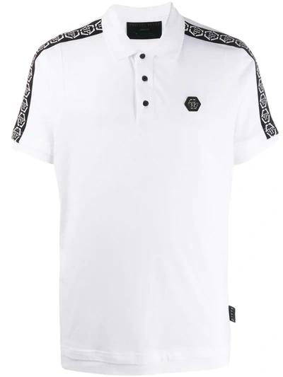 Philipp Plein Hexagon Panelled Polo Shirt In White
