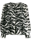 Isabel Marant Zebra-printed Tunic Top In Black