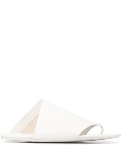 Marsèll Asymmetric Slip-on Sandals In White