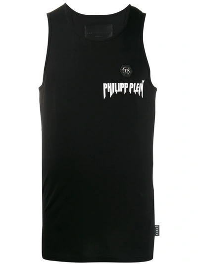 Philipp Plein Logo Plaque Detail Vest Top In Black